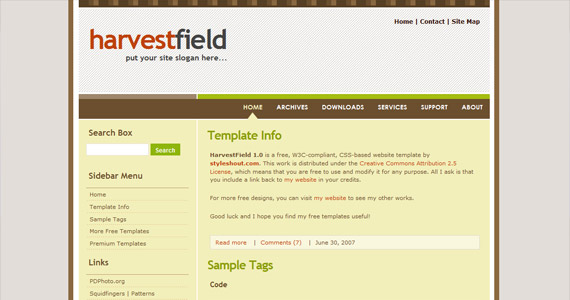 harvest-field-xhtml-css-模板