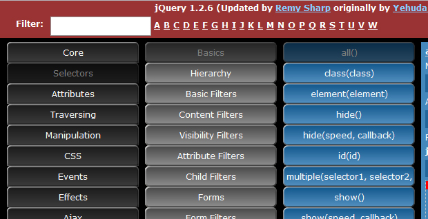 visual jquery