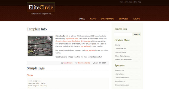 elite-circle-xhtml-css-模板