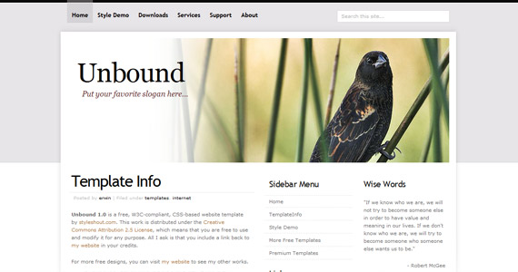 unbound-xhtml-css-模板